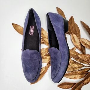 Munro | Mallory Navy Suede Dress Loafer Shoe 7